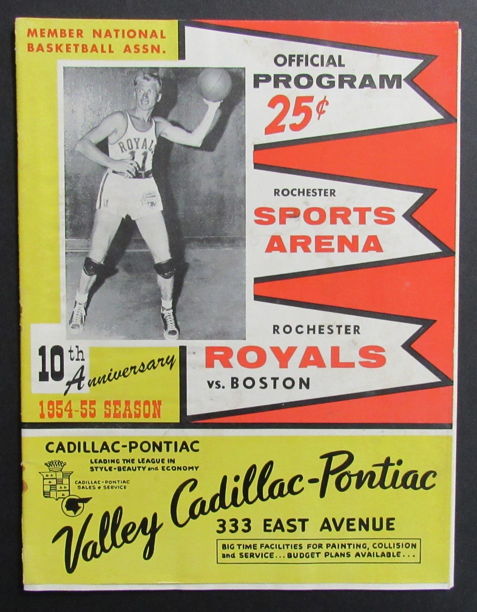 1954-55 NBA Program Rochester Royals vs. Boston Celtics Bob Cousy 198272