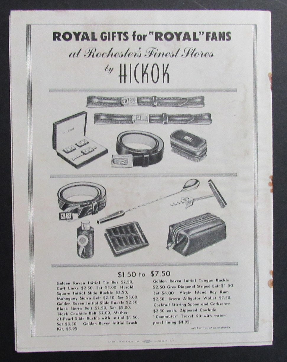 1954-55 NBA Program Rochester Royals vs. Boston Celtics Bob Cousy 198272