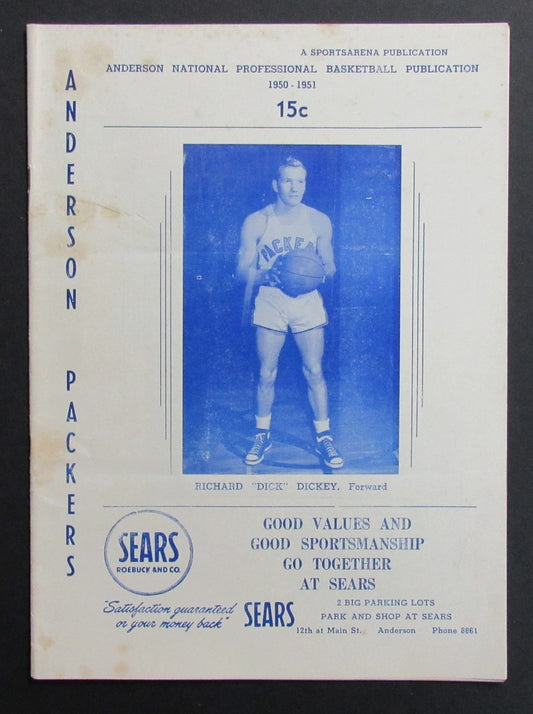 1950-51 NPB Program Anderson Packers Very Clean Condition 198275
