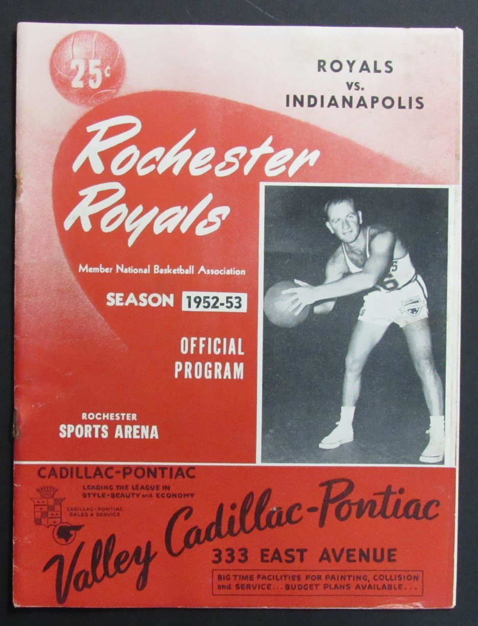 1952-53 NBA Program Rochester Royals vs. Indianapolis Olympians 198277