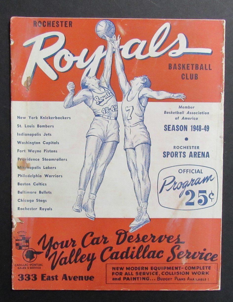 1948-49 BAA Program Rochester Royals vs. Fort Wayne Pistons 198279