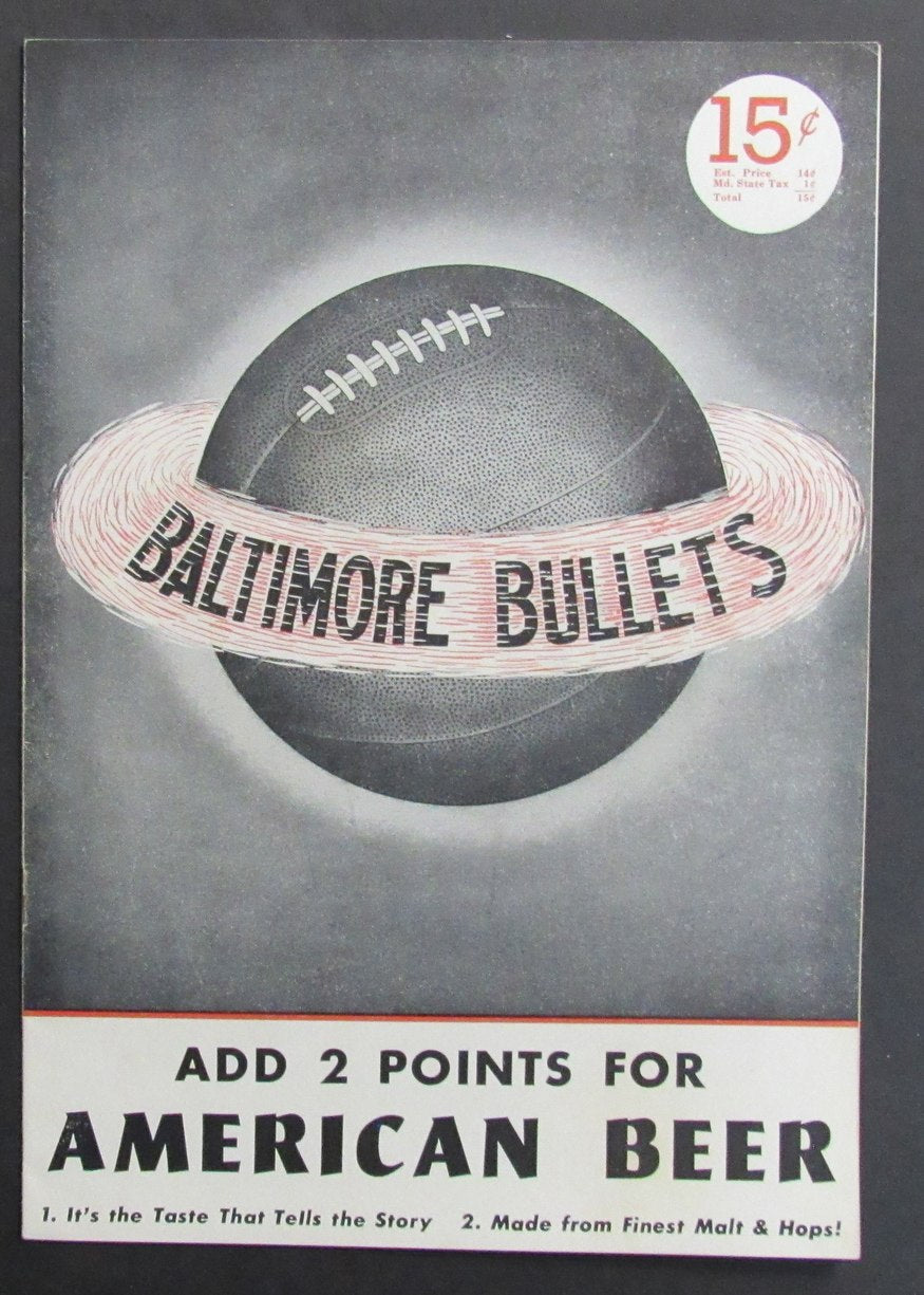 1947-48 NBA Program Baltimore Bullets vs. New York Knicks Signed by (9) 198295