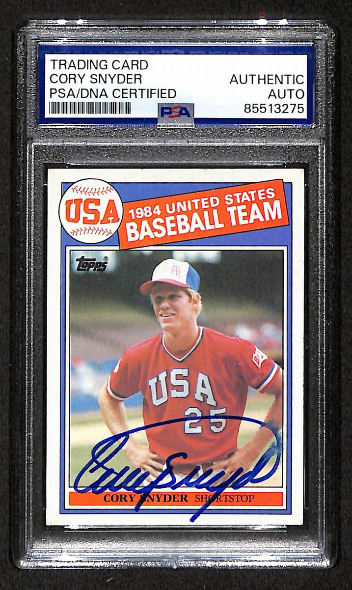 1985 TOPPS Cory Snyder Signed/Autographed Card #403 Team USA PSA/DNA 203891