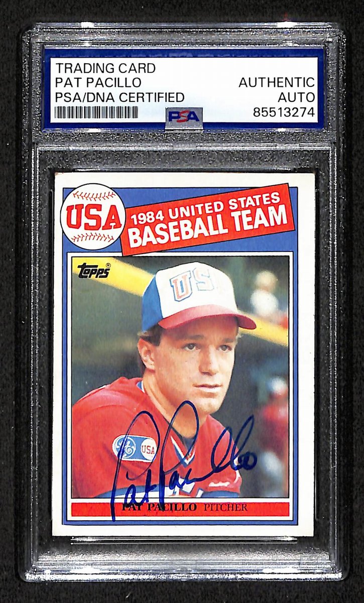 1985 TOPPS Pat Pacillo Signed/Autographed Card #402 Team USA PSA/DNA 203892