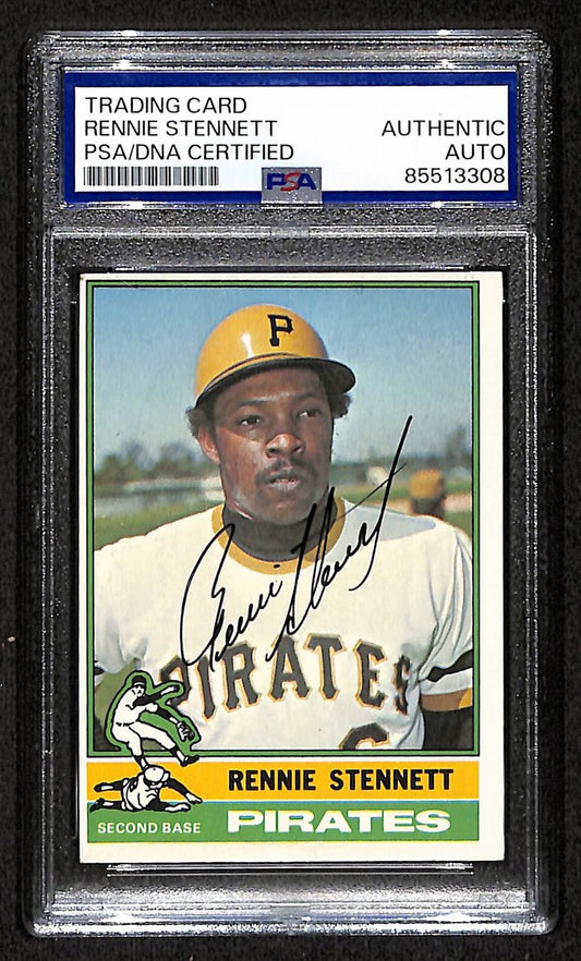 1976 TOPPS Rennie Stennett Signed/Auto Card #425 Pirates PSA/DNA 203894