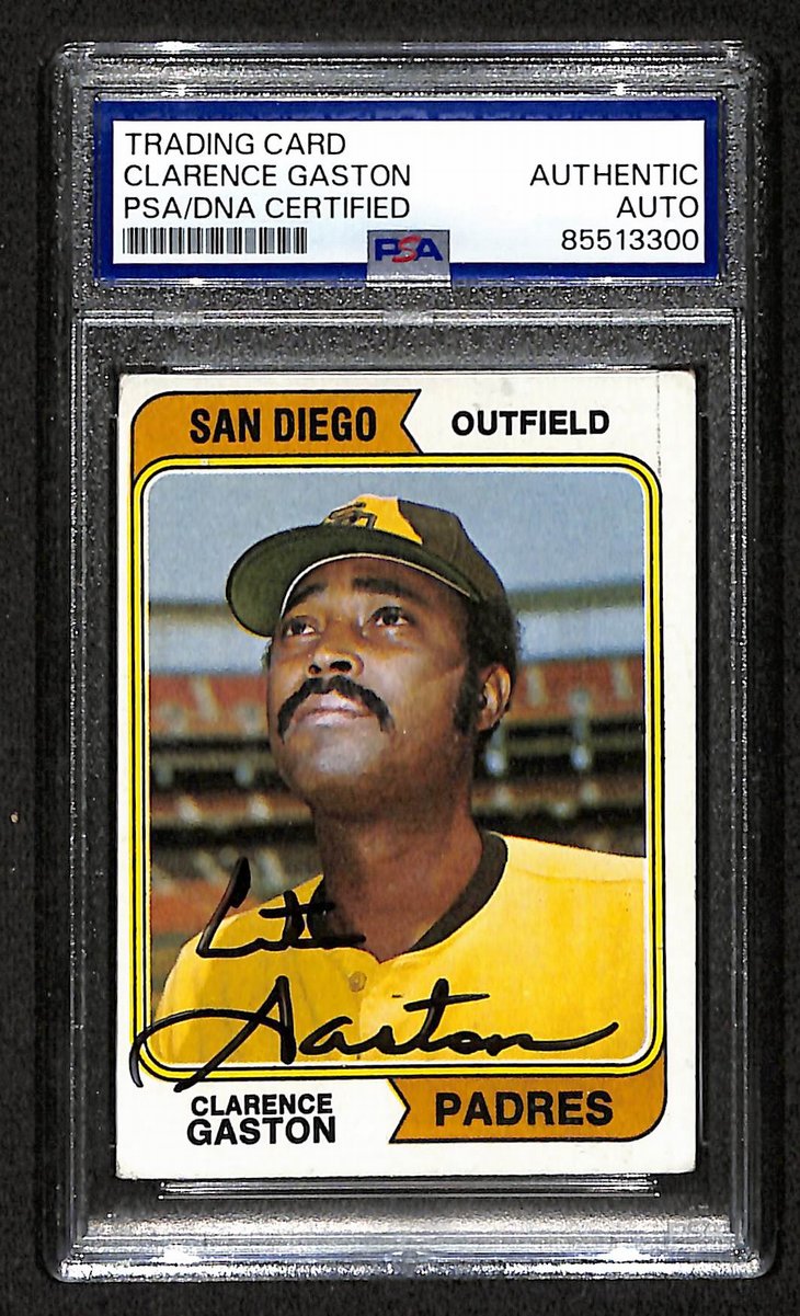 1974 TOPPS Clarence Gaston Signed/Autographed Card #364 Padres PSA/DNA 203897