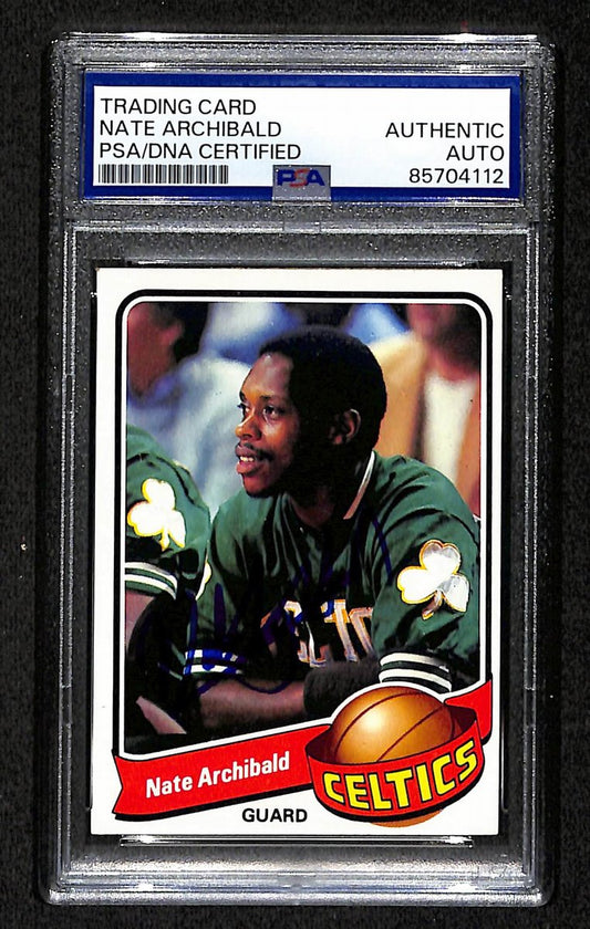1979 TOPPS Nate Archibald HOF Signed/Auto Card #110 Celtics PSA/DNA 203938