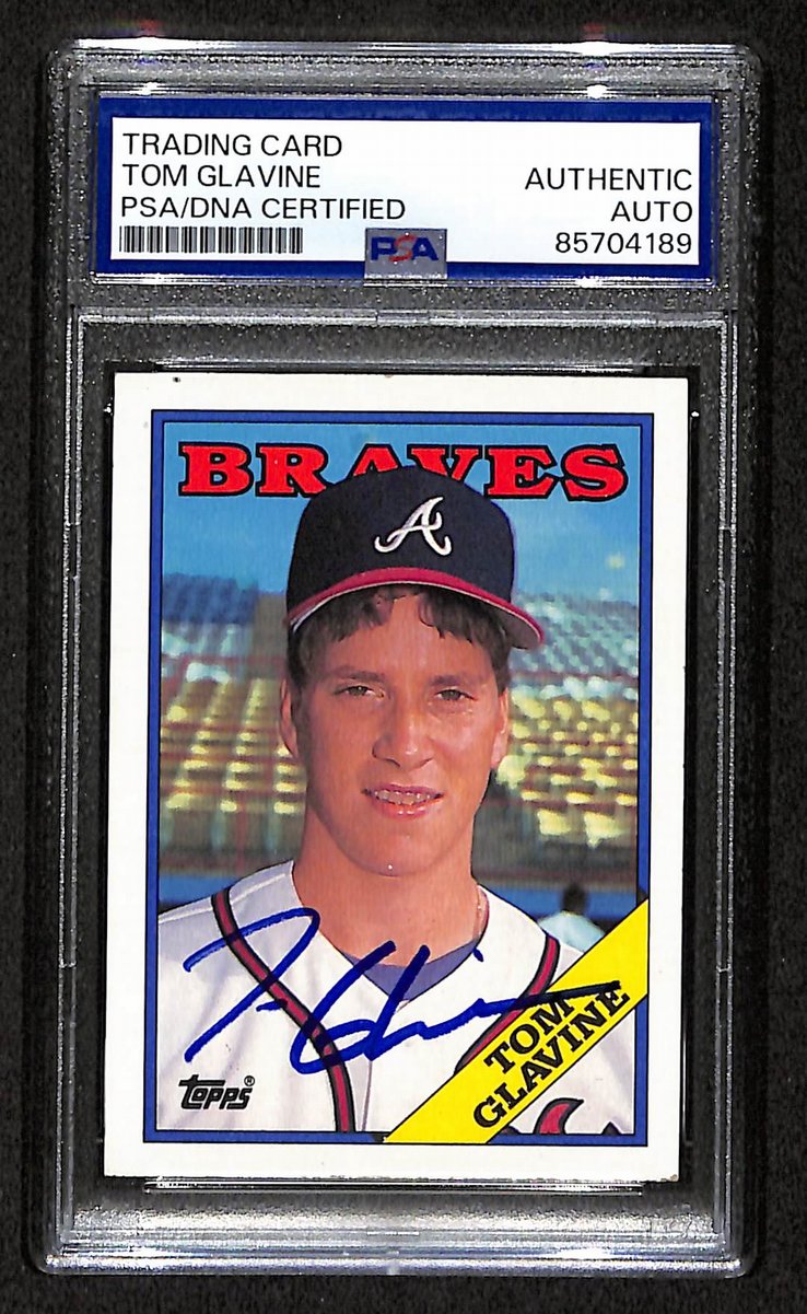 1988 TOPPS RC Tom Glavine HOF Signed/Auto Card #779 Braves PSA/DNA 203945