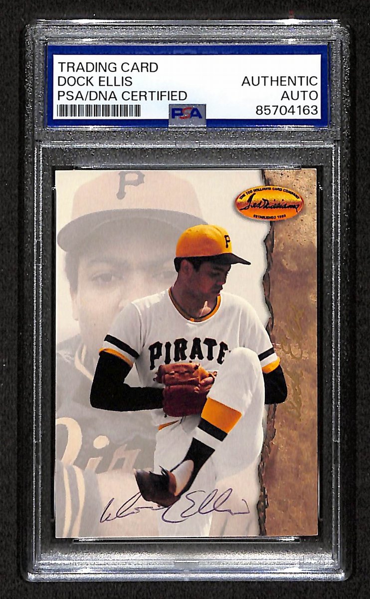 1994 TWCC Dock Ellis Signed/Auto Card #76 Pittsburgh Pirates PSA/DNA 203952