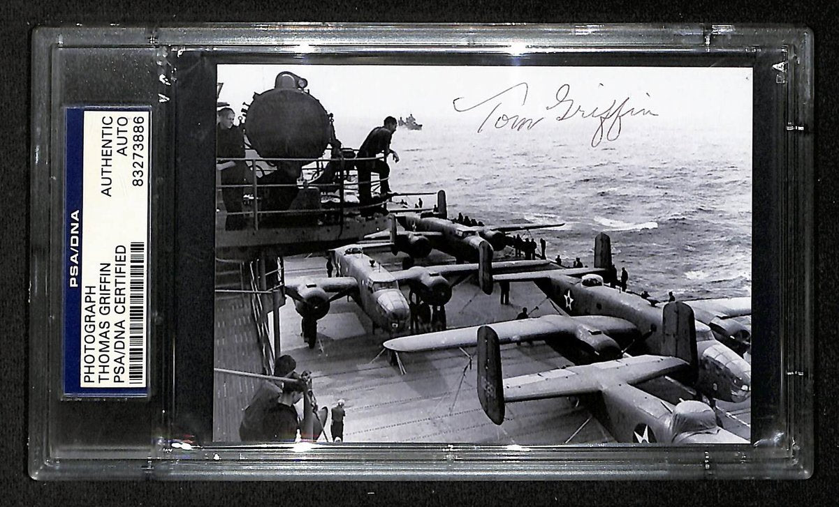Thomas Griffin Signed/Auto 5.5x3.5 Photo WWII Doolittle's Raiders PSA/DNA 204185