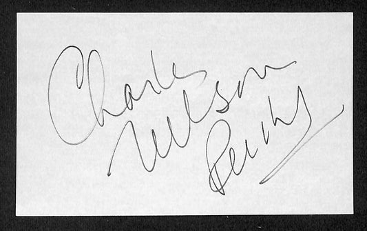 Charles Nelson Reilly Comedian Signed/Auto 3x5 Index Card JSA 204193