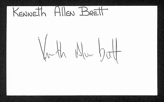 Ken Brett Signed/Autographed 3x5 Index Card Pittsburgh Pirates JSA 204195