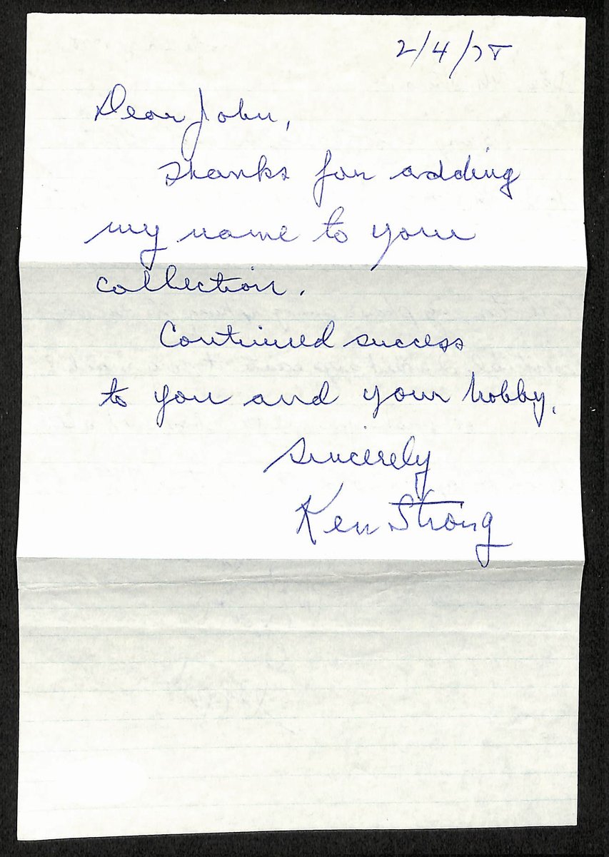 Ken Strong HOF Signed/Autographed Hand Written Letter New York Giants JSA 204202
