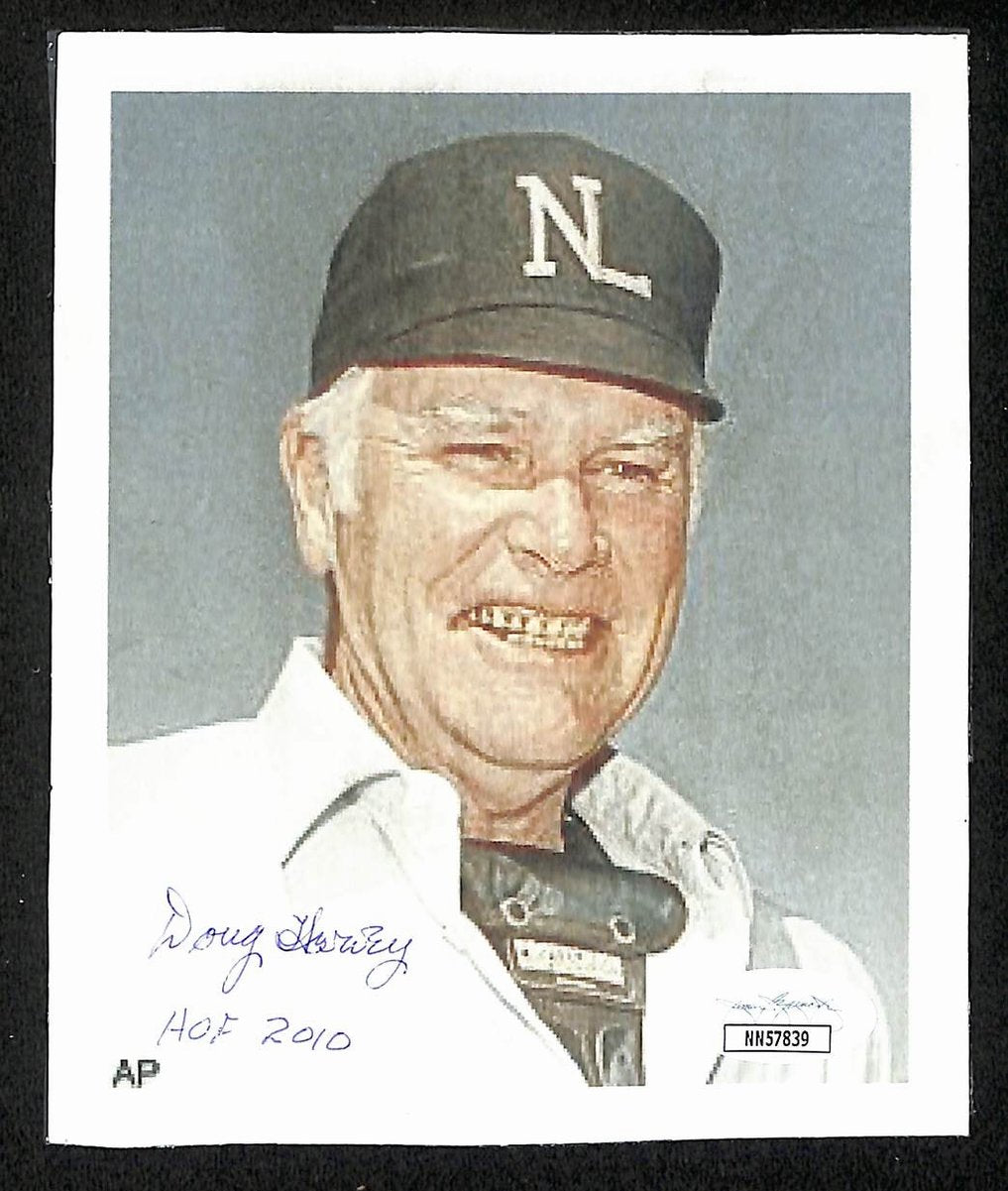 Doug Harvey HOF Signed/Inscribed 5x6 Photo MLB Umpire JSA 204203