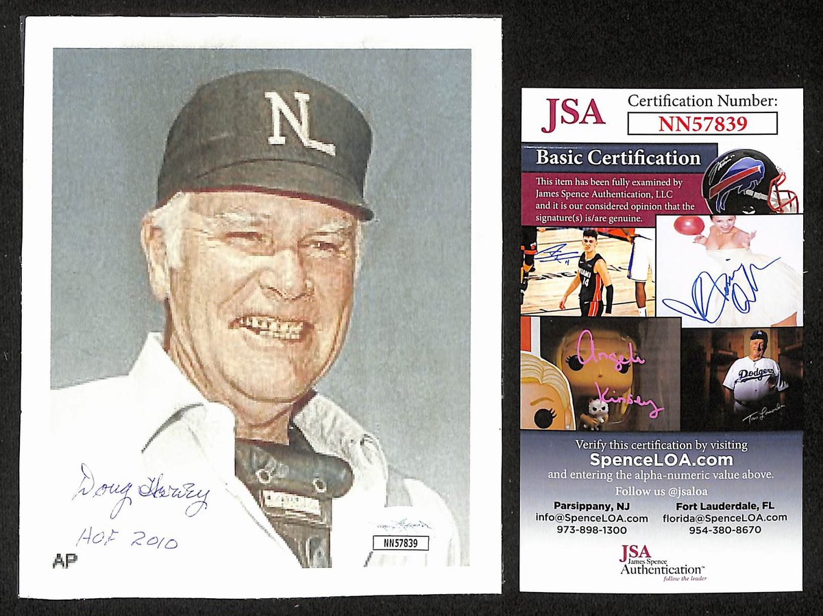Doug Harvey HOF Signed/Inscribed 5x6 Photo MLB Umpire JSA 204203