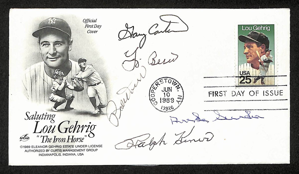 1989 FDC - First Day Cover Envelope Multi-Signed/Auto by (5) HOFers JSA 204205