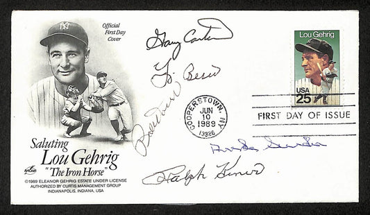 1989 FDC - First Day Cover Envelope Multi-Signed/Auto by (5) HOFers JSA 204205