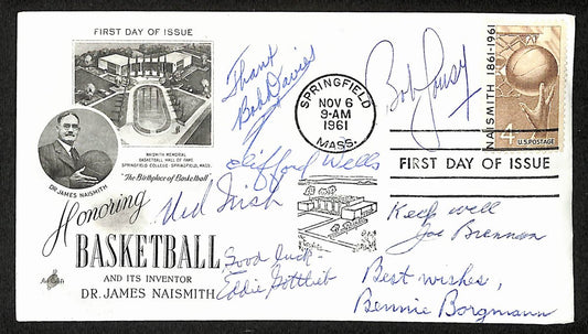 1961 FDC - First Day Cover Envelope Multi-Signed/Auto by (7) HOFers JSA 204208