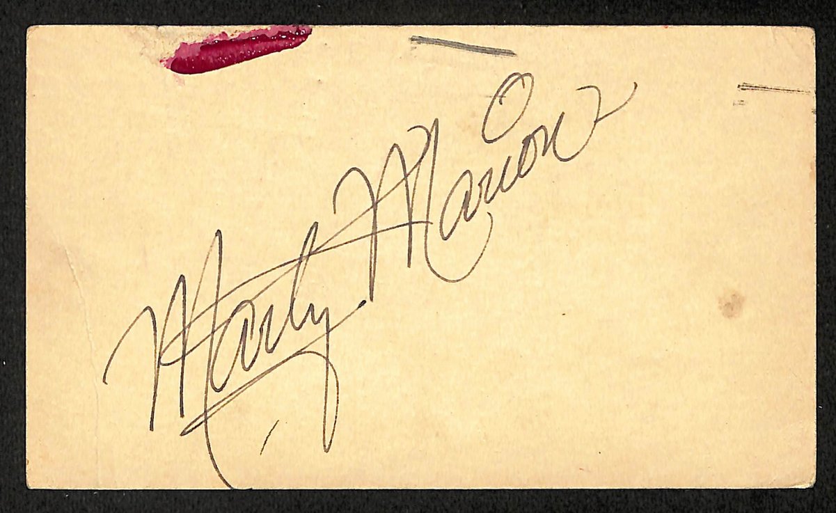 Marty Marion Signed/Auto 3.5x5.5 GPC 1948 Postcard St. Louis Cardinals 204214