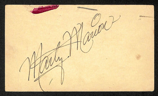 Marty Marion Signed/Auto 3.5x5.5 GPC 1948 Postcard St. Louis Cardinals 204214