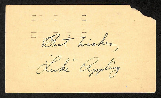 Luke Appling HOF Signed/Inscr 3.5x5.5 GPC 1948 Postcard Chicago White Sox 204215