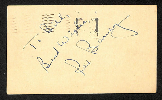 Rex Barney Signed/Inscribed 3.5x5.5 GPC 1948 Postcard Brooklyn Dodgers 204219