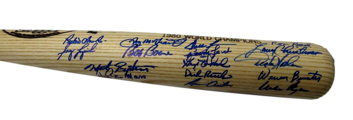 1980 World Series Champs Phillies Bat Signed by (31) Rose McGraw PSA/DNA 203439