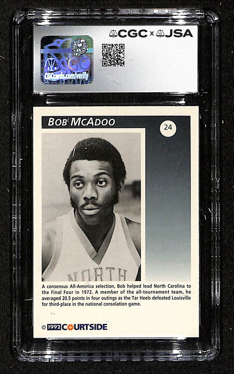 92-93 Courtside Bob McAdoo Autographed/Signed Card CGCxJSA 9.5 BA200645