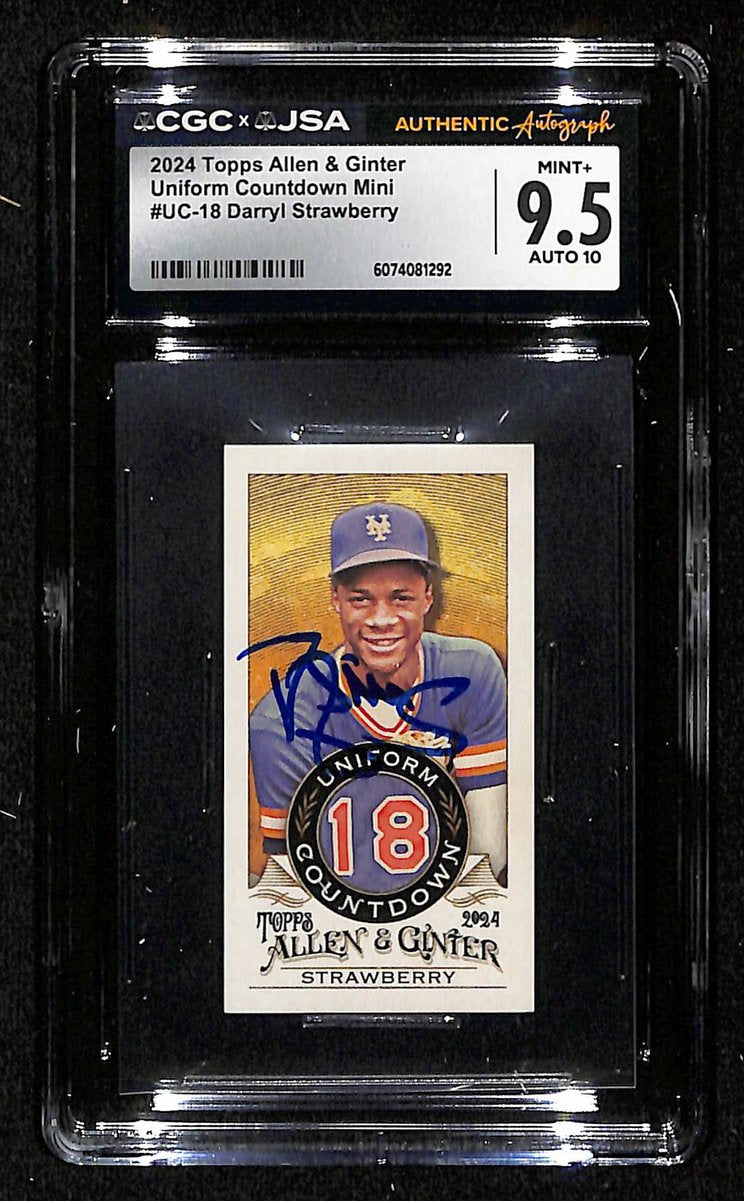 2024 Topps A&G Darryl Strawberry Autographed/Signed Card CGCxJSA 9.5 BA200646