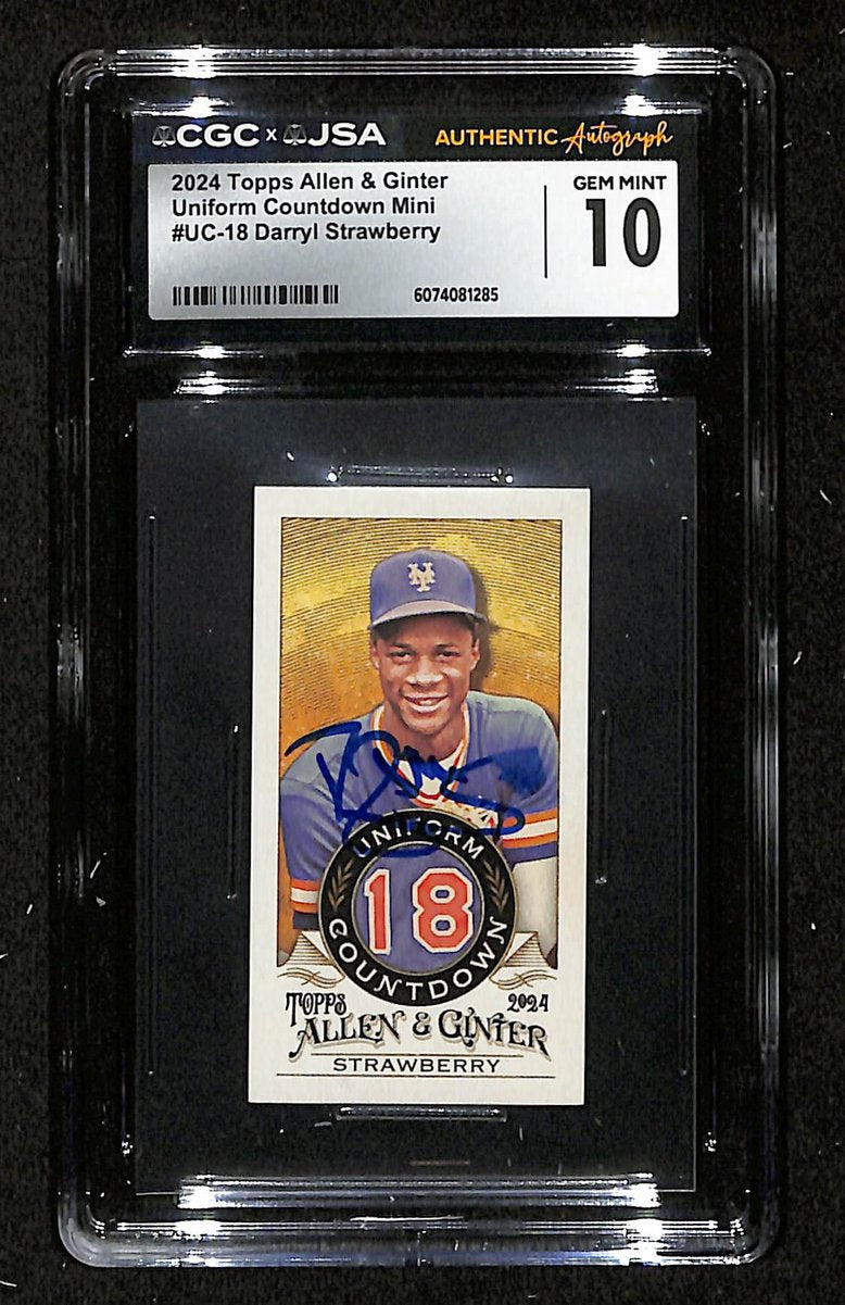 2024 Topps A&G Darryl Strawberry Autographed/Signed Card CGCxJSA 10 BA200663