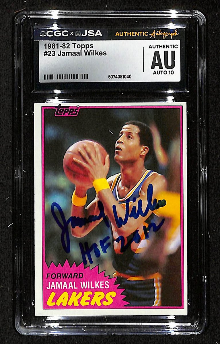 1981-82 Topps Jamaal Wilkes Autographed/Signed Card CGCxJSA 10 Lakers BA200701