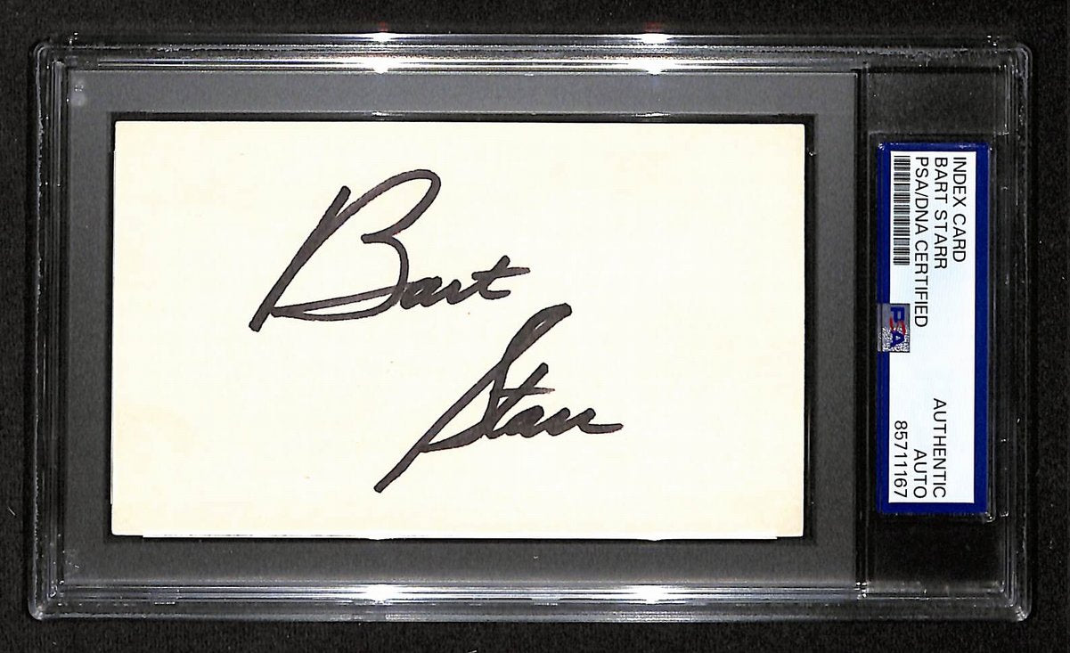 Bart Starr HOF Signed/Autographed 3x5 Index Card PSA/DNA Packers BA203999