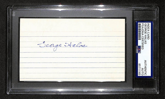 George Halas HOF Signed/Autographed 3x5 Index Card PSA/DNA Bears BA204001