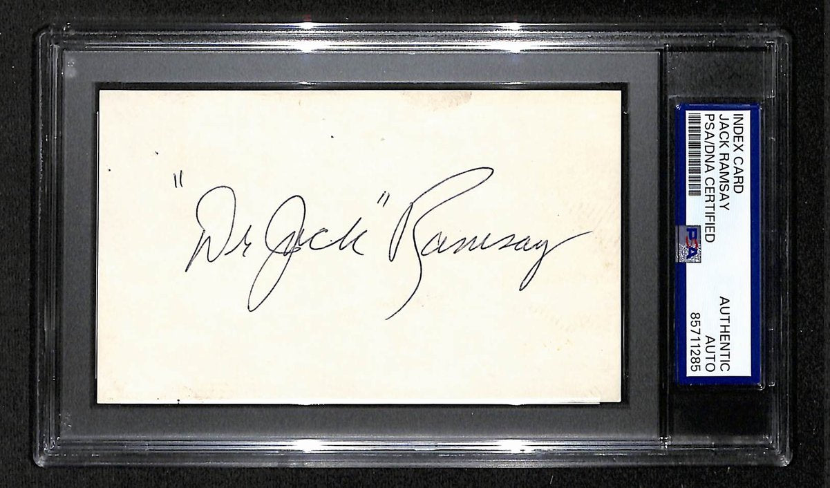 Dr. Jack Ramsay Signed/Autographed 3x5 Index Card PSA/DNA Trailblazers BA203999