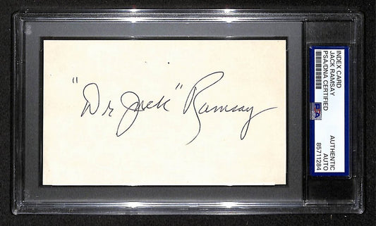 Dr. Jack Ramsay Signed/Autographed 3x5 Index Card PSA/DNA Trailblazers BA204000