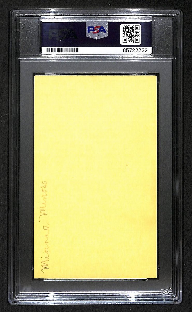 Minnie Minoso HOF Signed/Autographed 3x5 Index Card PSA/DNA White Sox BA203973
