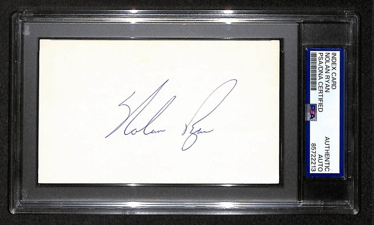 Nolan Ryan HOF Signed/Autographed 3x5 Index Card PSA/DNA Astros BA203980
