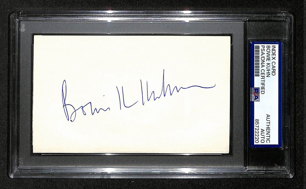 Bowie Kuhn HOF Signed/Autographed 3x5 Index Card PSA/DNA  BA203985