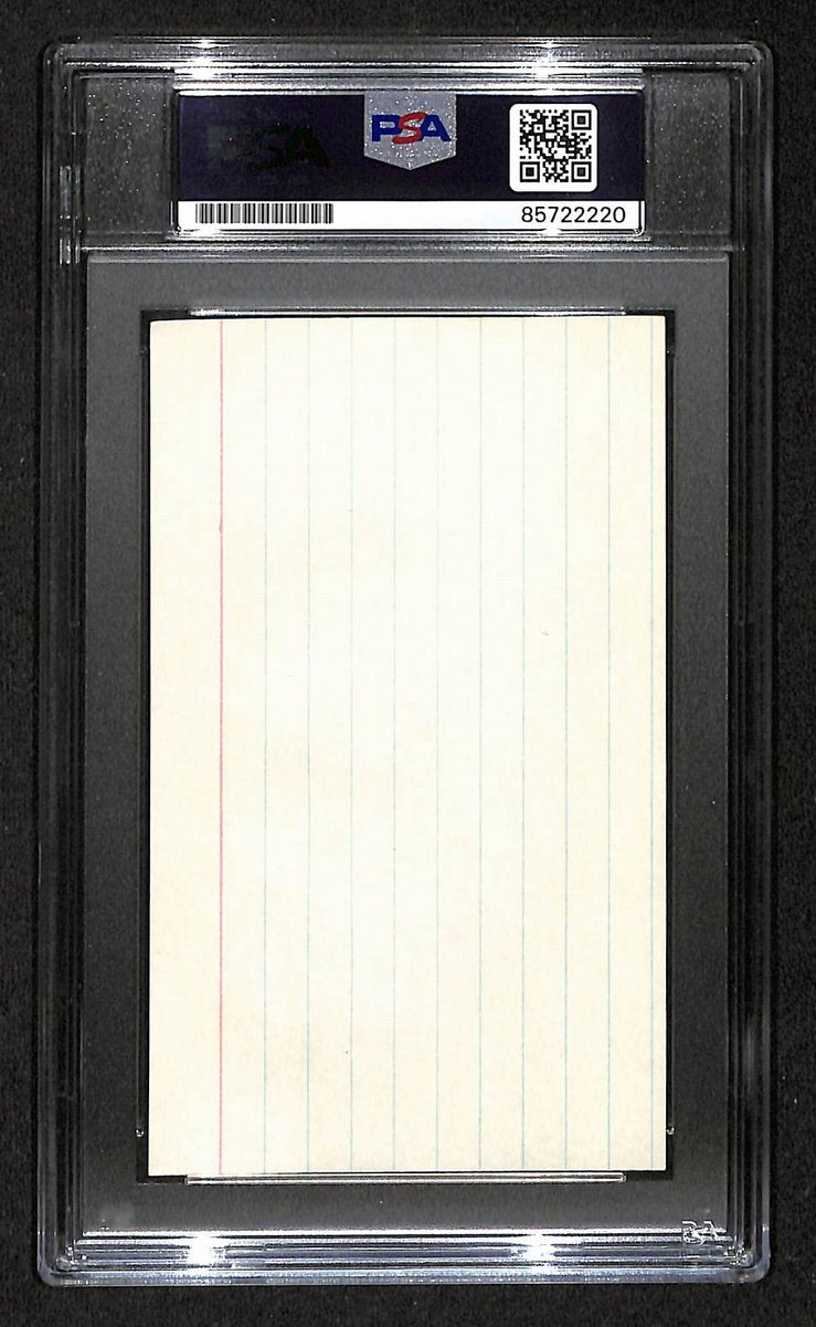Bowie Kuhn HOF Signed/Autographed 3x5 Index Card PSA/DNA  BA203985