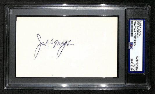 Joe Morgan HOF Signed/Autographed 3x5 Index Card PSA/DNA Reds BA203989
