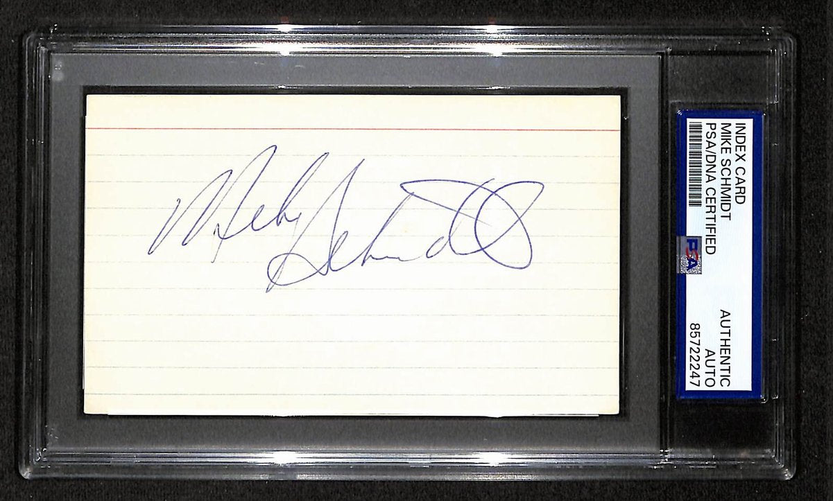 Mike Schmidt HOF Signed/Autographed 3x5 Index Card PSA/DNA Phillies BA203990