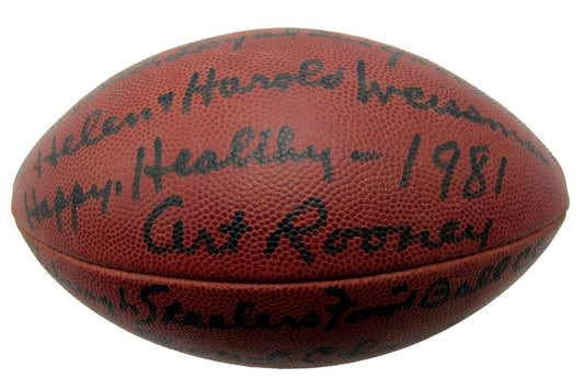 Art Rooney HOF Signed/Inscr Game Football Pittsburgh Steelers PSA/DNA 203441