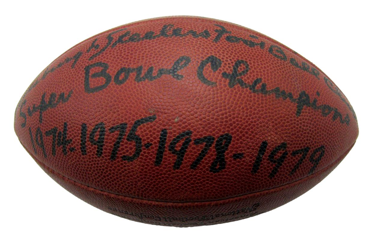 Art Rooney HOF Signed/Inscr Game Football Pittsburgh Steelers PSA/DNA 203441