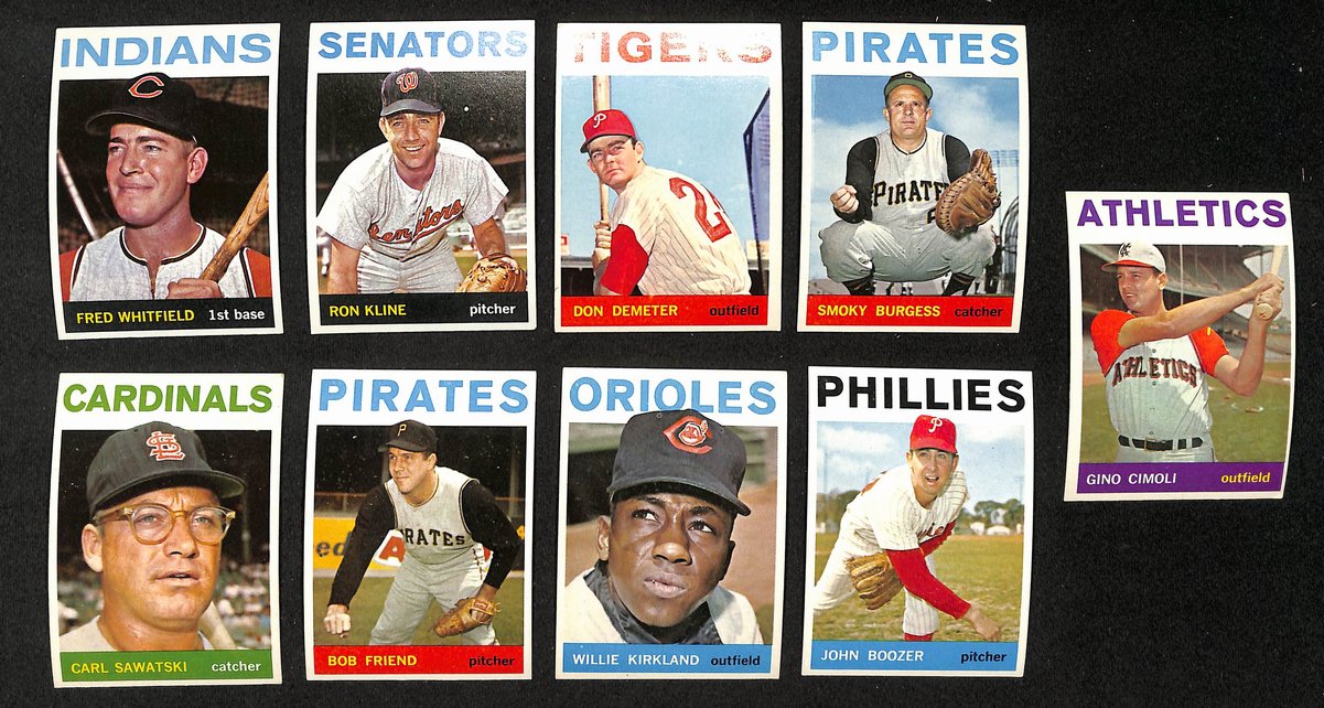 Lot of (17) 1964 TOPPS Baseball Cards Casey Stengel, Carl Yastrzemski 204234