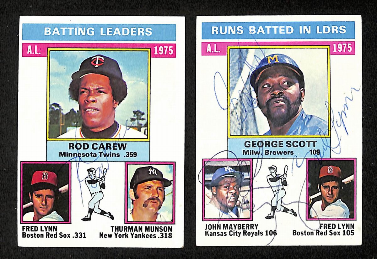 Lot of (156) 1976 TOPPS Baseball Cards Signed/Auto Rod Carew, Fred Lynn 204239