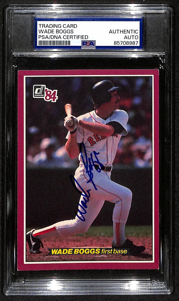 Wade Boggs HOF Red Sox Auto 1984 Donruss Action All-Stars Card PSA/DNA BA203449
