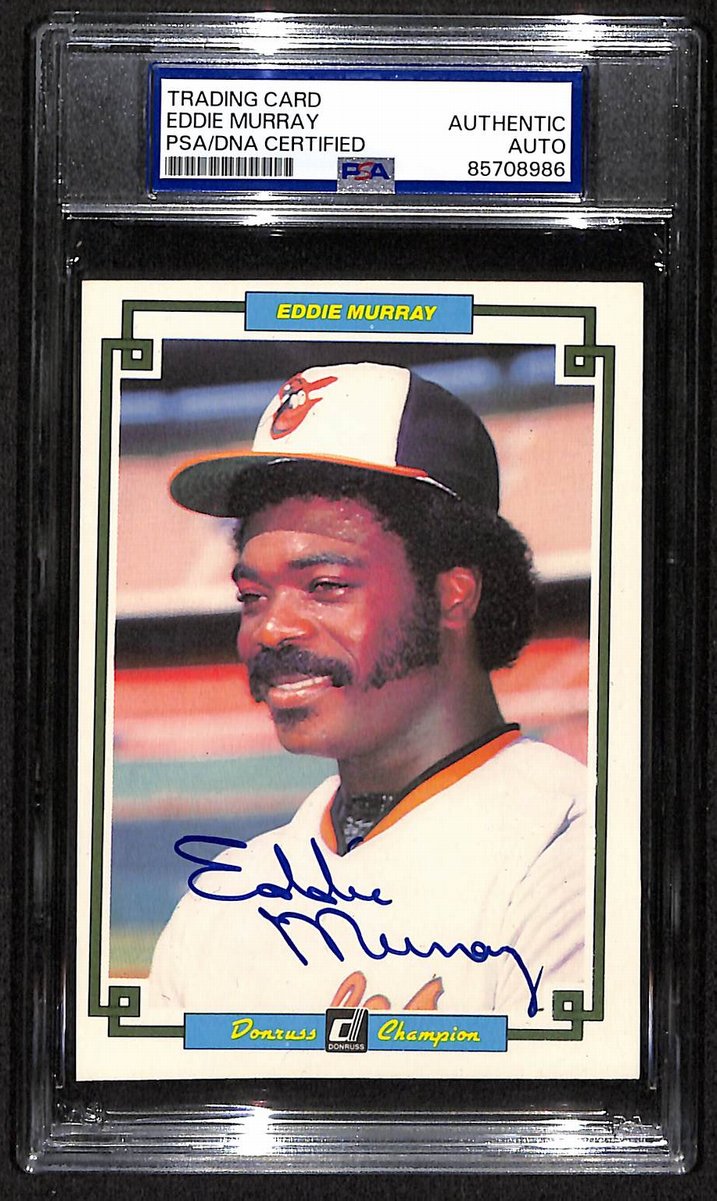 Eddie Murray HOF Orioles Auto 1984 Donruss Champions Card PSA/DNA BA203458
