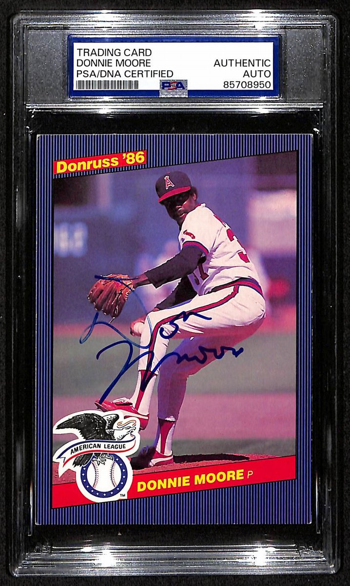 Donnie Moore Angels Auto 1986 Donruss Action All-Stars Card PSA/DNA BA203472