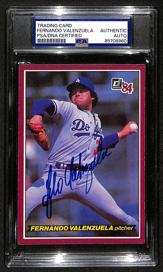 Fernando Valenzuela Dodgers Auto 1984 Donruss Action All-Stars PSA/DNA BA204246