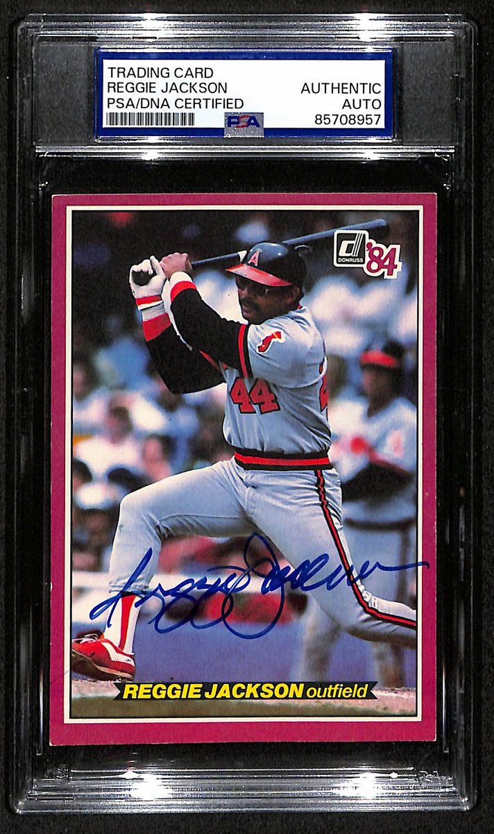Reggie Jackson HOF Angels Auto 1984 Donruss Action All-Stars PSA/DNA BA204247